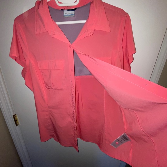 Columbia Omni-Shade Pink Shirt Large -SOLD - Picture 9 of 13